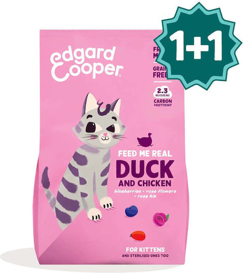 Edgard Cooper Fresh Dry Cat Food Grain-Free For Neutered Cats With Duck / Chicken / Meat 0.325kg