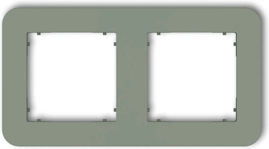 Karlik Wechselrahmen Für Schalter 2 Positionen Horizontal Platzierung In Grün Farbe 61MRTZ-2