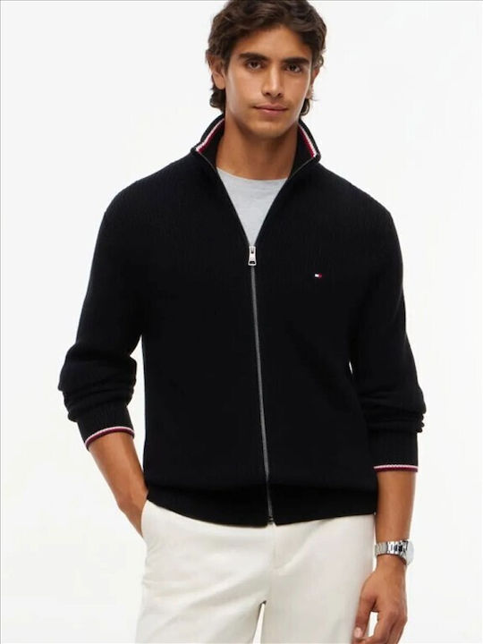 Tommy Hilfiger Cardigan bărbătesc tricotat Black