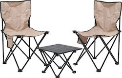 Redcliffs Strandstuhl Beige Set 3 Stück Redcliffs Strandstuhl Beige Set 3 Stück