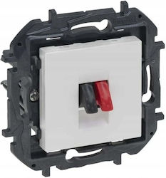 Legrand Niloe Πρίζα Ηχείων σε Λευκό χρώμα 863185B