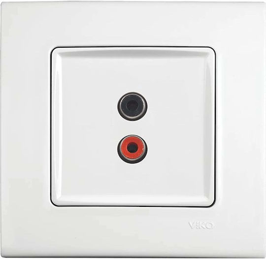 Viko Priză de difuzoare fără cadru în culoare albă 90440037