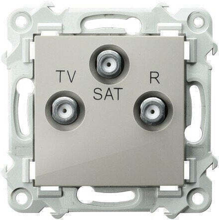 Ospel Ospel TV-Antennensteckdose, Sat, Radio in Beige Farbe GPA-ZSP m 83