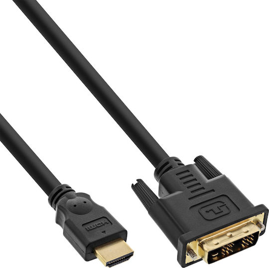 InLine DVI-Kabel DVI-D-Stecker männlich - 0,3 m Schwarz 17658P