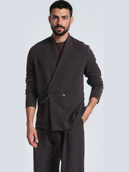 P/Coc Winter Herrenanzugsjacke Braun