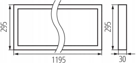 Kanlux Kanlux Parallelogramm Vertieft LED-Panels 120W mit Kaltweißem Licht 6500K