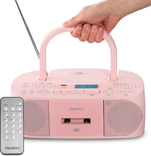 Medion Tragbares Radio-CD-Spieler Mit Rosa Farbe