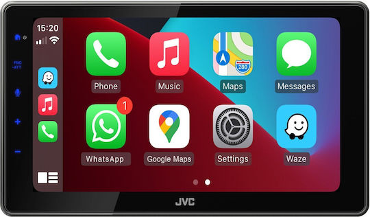 JVC Radio Auto 1 DIN (Bluetooth/USB/WiFi/Apple CarPlay/Android Auto)