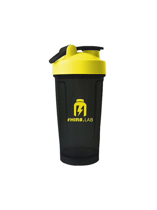 Hiro.Lab Shaker 500ml Black/Yellow με Μεταλλική Μπάλα Ανάμειξης BPA Free