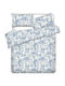 Domoletti Cotton Duvet Cover Set 200x220cm Double With 2 Pillowcases Sateen