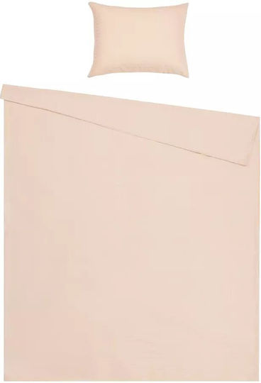 Domoletti Domoletti Bettbezug Baumwollsatin 140x200cm Einzeln mit Kissenbezug Sand