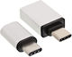 InLine 35809 Μετατροπέας USB-C male σε micro USB female Λευκό
