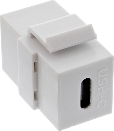 InLine 76201W Μετατροπέας USB-C male σε USB-C female Λευκό