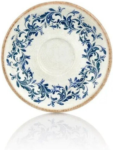 By Bone Espresso Shallow Plate Made of Porcelain 12 Pieces