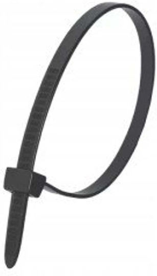 Dedra Plastic Cable Ties 200mmx2.5mm In Black Colour 100 Pieces
