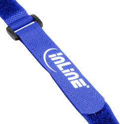 InLine Velcro Cable Ties 400mmx20mm In Blue Colour 10 Pieces