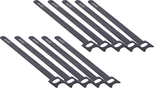 InLine Велкро Кабели 180mmx12mm В Черен Цвят 10 Бр