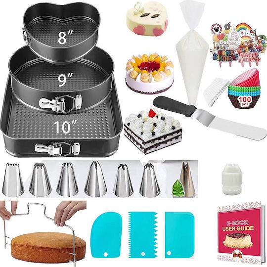 Set de Instrumente de Patiserie din Oțel Inoxidabil 22.86cm 216 Bucăți