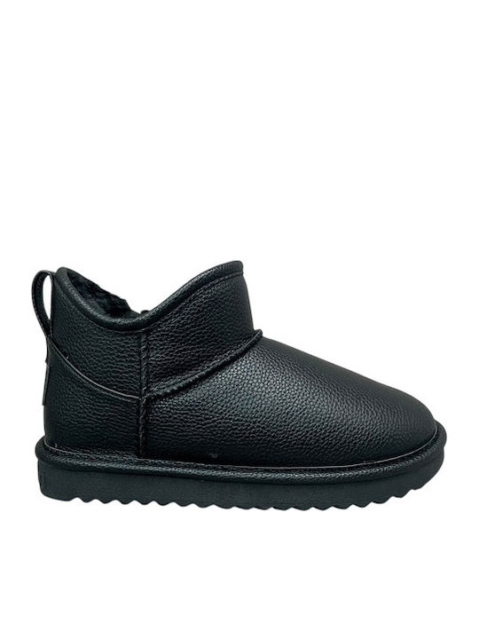 Nordic Women's Ankle Boots with Fur Black