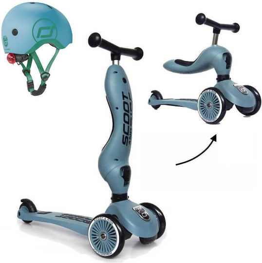 Scoot & Ride Kinderroller Highwaykick 1 & Helm Tricycle Grau