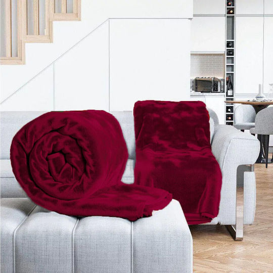 Одеяло Испания Кадифе Единично 160x220см Бордо