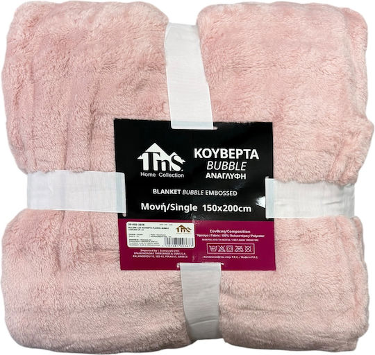 TnS Bubble Piqué Decke Einzeln 150x200cm Rosa