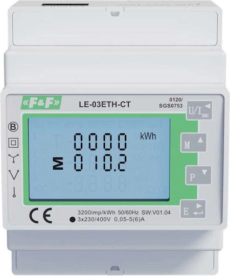 FF Professional Kilowatt-Zähler Für Elektrische Messgeräte Schiene Dreiphasig Modbus LAN