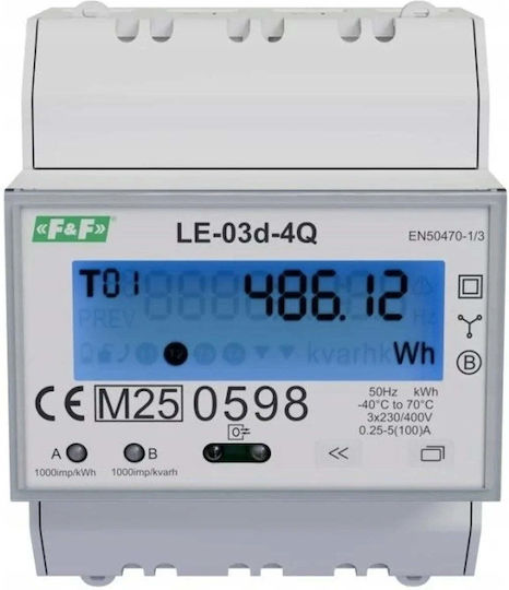 FF Professional Energie-Analysator Elektrischer Messgeräte Digital Schiene Dreiphasig LE-03d-4Q