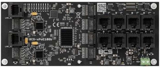 BCS Неуправляем L2 PoE Суич с 10 Gigabit (1Gbps) Ethernet Порта и 8 SFP Порта
