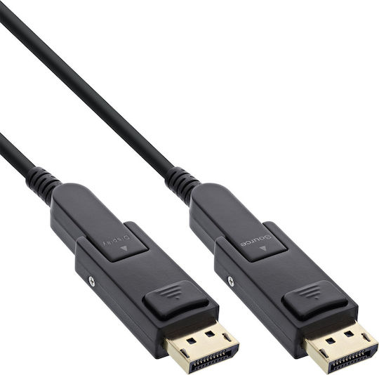 InLine Кабел DisplayPort мъжки - DisplayPort мъжки 15 m Черен