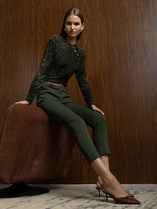 Women's Trousers in Regular Fit Green