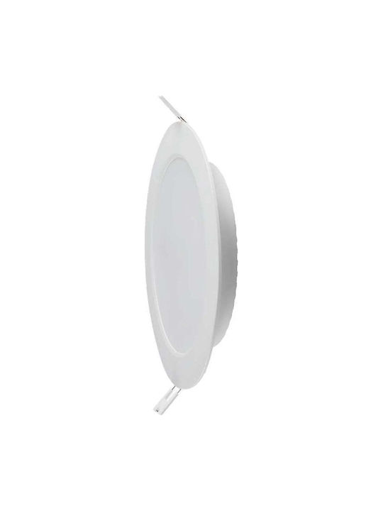 V-TAC Samsung Chip Spot Rotund De Tavan Cu LED Încorporat Și Lumină Alb Cald Alb 12x12cm