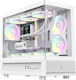 GameMax NEX C31 Gaming Mini Tower Carcasă PC cu Deschidere Laterală și Iluminare ARGB Albă