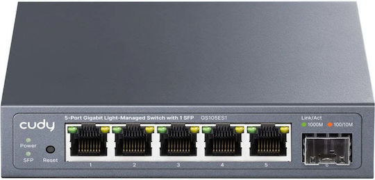 Cudy GS105ES1 Verwalteter L2 Schalter mit 5 Gigabit (1Gbps) Ethernet-Ports