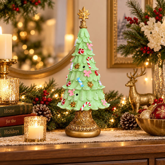Illuminated Christmas Decorative Tree 40cm Battery Green