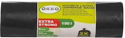 Okko Trash Bags for Garden Capacity 150lt 5pcs Green