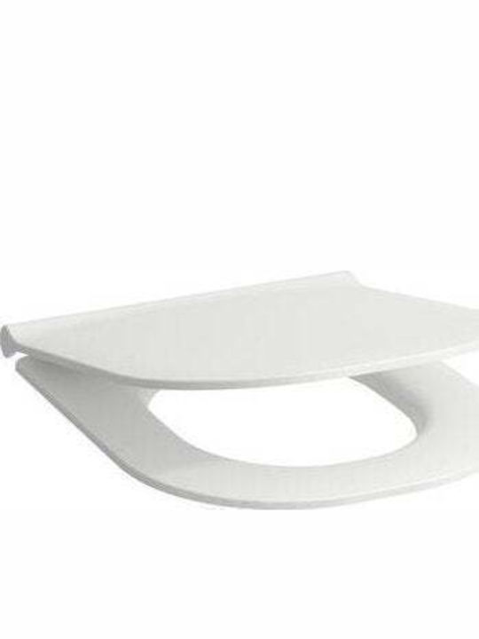 Capac WC Slim din plastic 44.5x36cm Alb