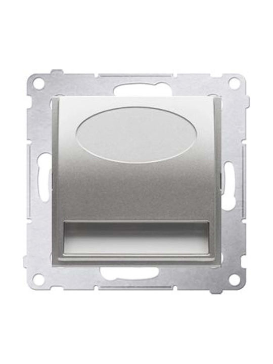 Kontakt-Simon Wall Lamp with Integrated LED Silver 7.5x7.5cm