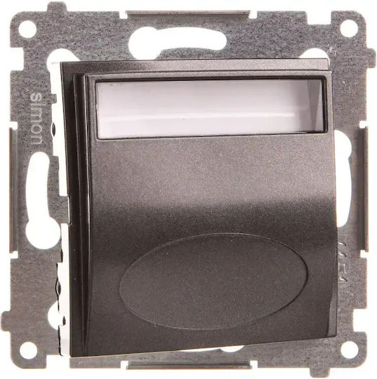 Kontakt-Simon Wandleuchte mit Integrierter LED Graue 7,5x7,5cm