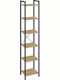 Artisan Oak Bookcase with Black Frame 40x30x186cm