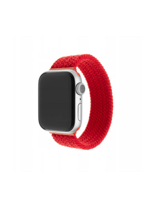 Elastisches Nylon Tragbare Bänder Fixed Apple Watch 42/44/45/49mm Größe L Rote