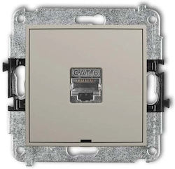 Karlik Mecanism Simplu De Priză De Rețea RJ45 Tip Cat5e În Culoare Maro