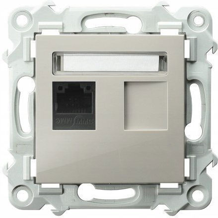 Ospel Einzeln Netzwerksteckdose RJ45 Typ Cat5e in Beige Farbe GPK-1Z K m 83