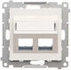 Kontakt-Simon Double External Network Socket RJ45 in White Colour TKP2S.01/111