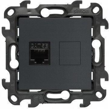 Kontakt-Simon Μονή Εξωτερική Πρίζα Δικτύου RJ45 σε Γκρι Χρώμα N51.01/38