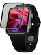 Fixed Fixed 3d Full-cover Закалено стъкло Apple Watch 40 мм Апликатор Черен