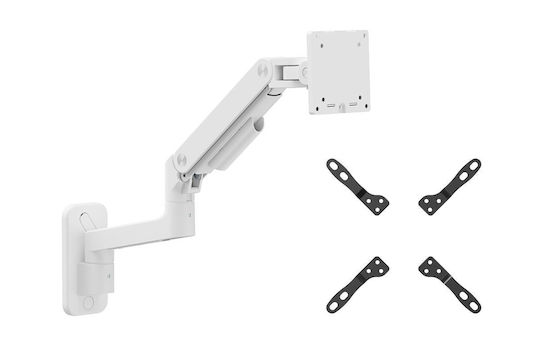 Equip Wandmontierte Computer Monitor Ständer bis 49" mit Verlängerungsarm Weiß (650140)