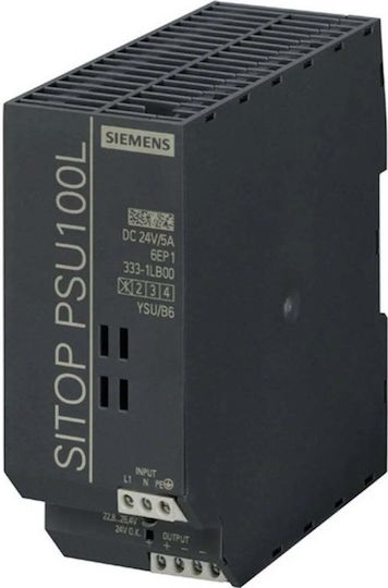 Siemens DIN Rail Power Supply with 24V Output and 120W Power 5A