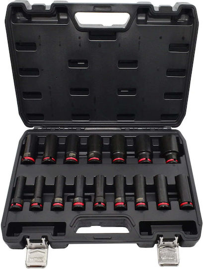 AWTools Long Sockets With 1/2" Frame Host Set 35 Pieces