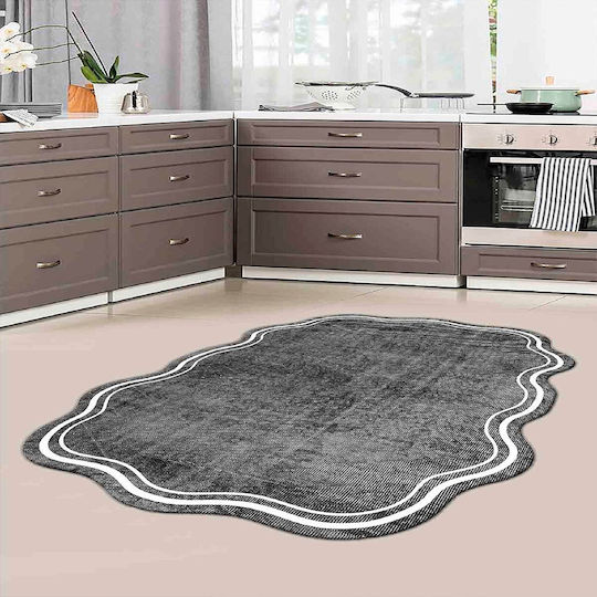 Conceptum Hypnose Wookece283 Küchenmatte Läufer Dunkelgrau-Weiß 80x150cm